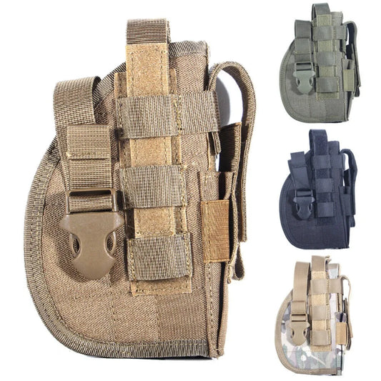 Universal Tactical Nylon Gun Holster Molle Modular Pistol Holster Hunting Universal Gun Holster Right Hand Waist Belt Holster