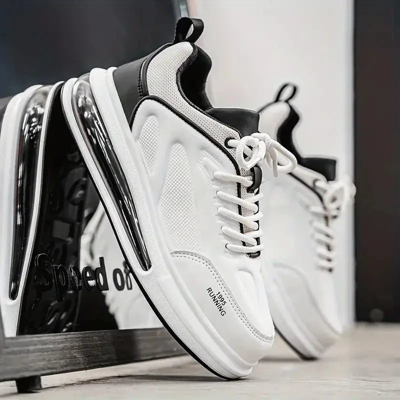 Men's fashionable street skate shoes, couple's style comfortable anti-slip laced casual sports shoes, suitable for men's outdoor