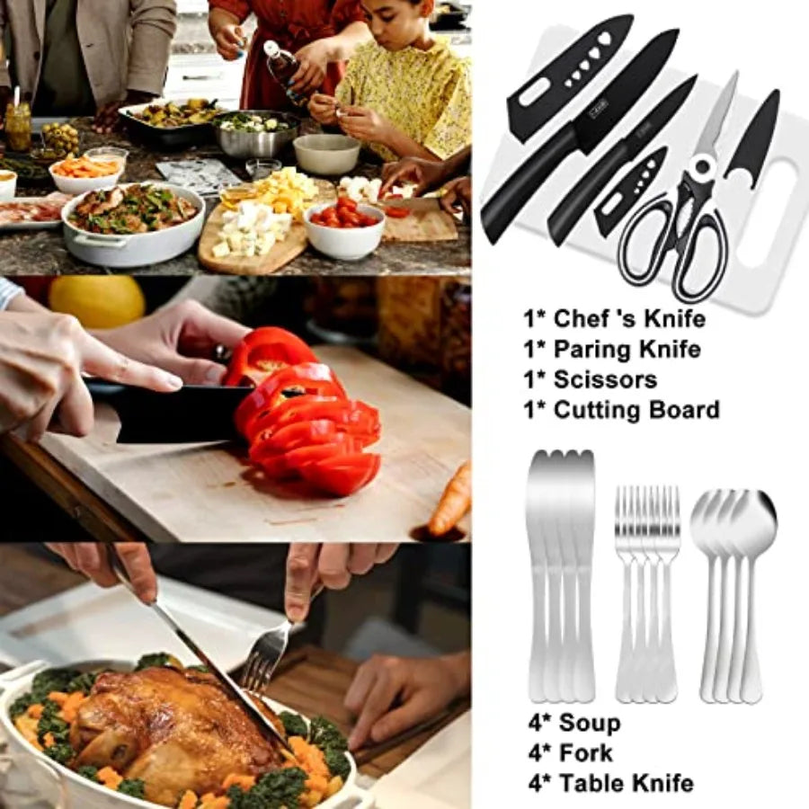 35-Piece Camping Kitchen Utensil Set Portable Outdoor Cooking Utensils for Camping, RV, Backpacking and BBQ Complete Camp Kitch