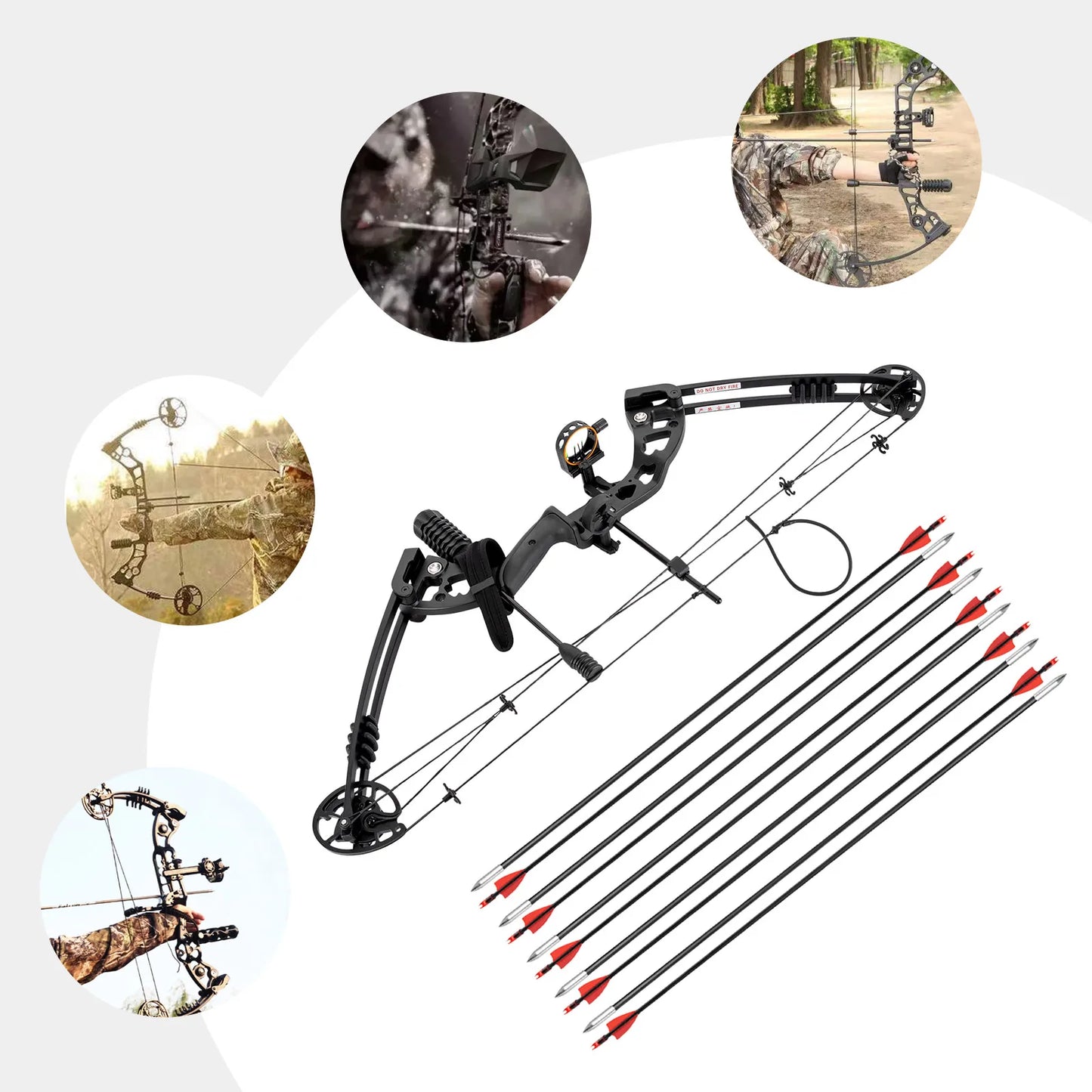 Compound Bow Arrow Set Right Hand Archery Compound Bows Draw Weight 30-55lbs,Adjustable for Adults and Beginners 310fps