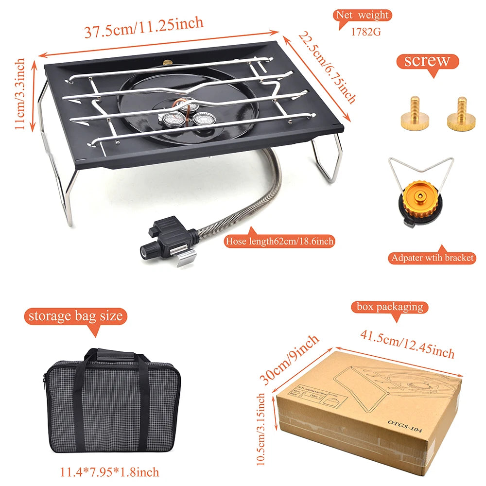 2026 New Camping Folding Removable IGT  Table Gas Stove  Portable lightweight Camp BBQ Grill Table Outdoor Picnic Fishing table