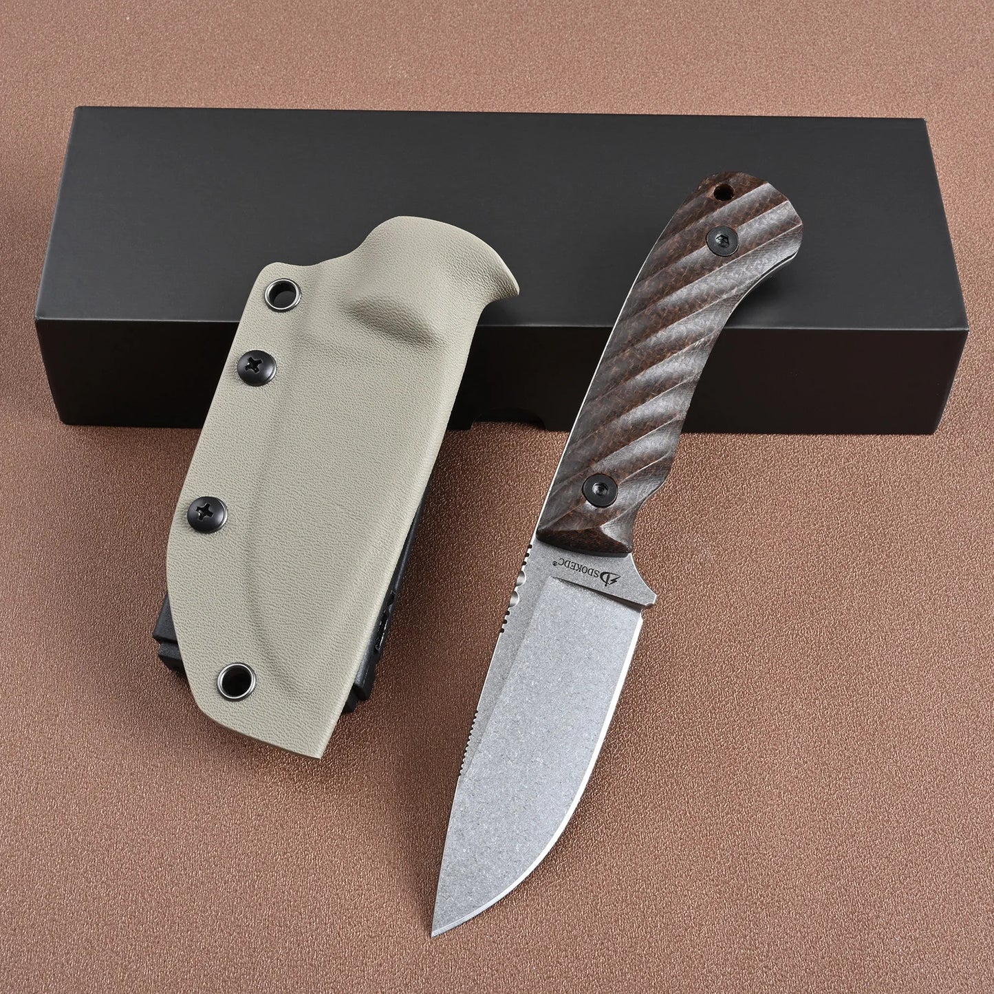 SDOKEDC DC53 Steel Fixed Blade Utility Knife for Outdoor Camping Hiking Fishing EDC Hand Tool