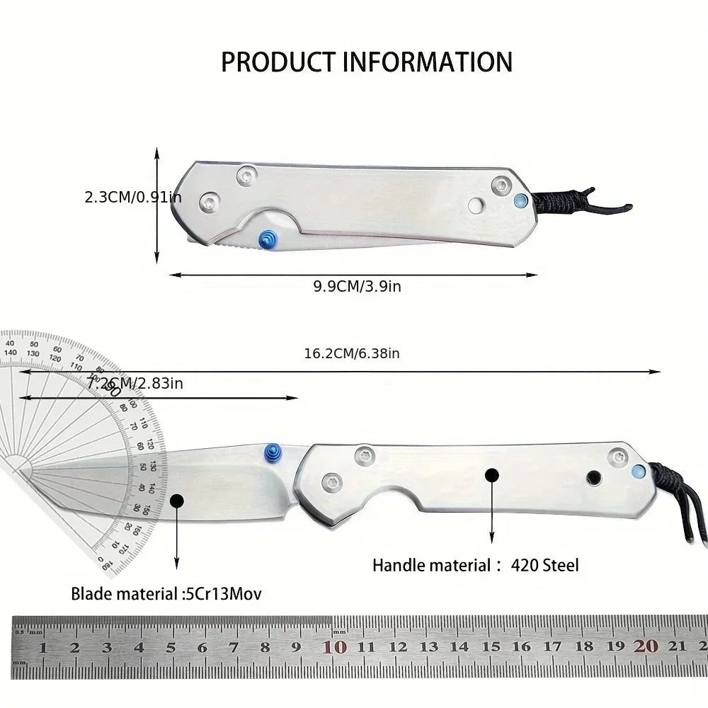 Chris Reeve Pocket Folding Knife 440C Blade 420 Steel Handle Camping Outdoor Survival Tools EDC Fishing Knives