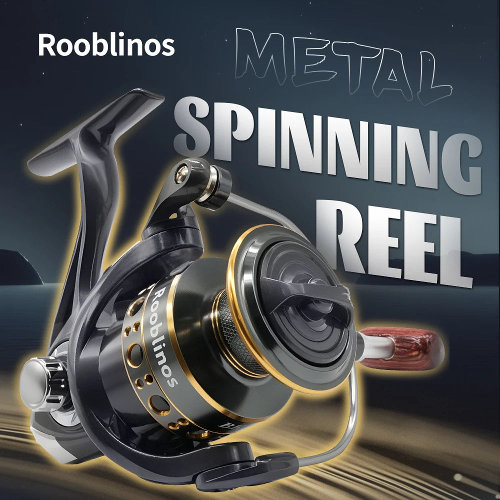 Rooblinos BK Real 4+1BB Ultralight Max Drag Fishing Reel Fishing Wheel Handle Carp Fishing Reel Saltwater Freshwater Fish