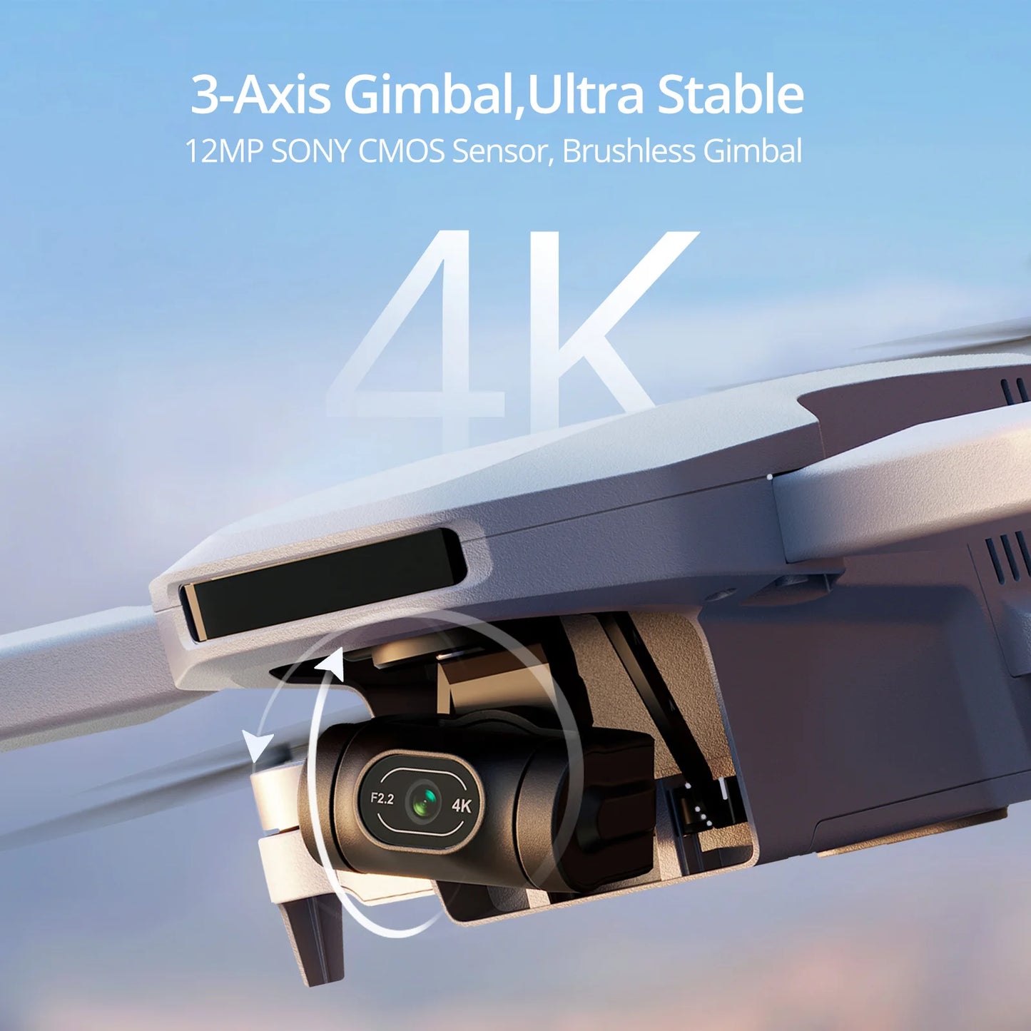 Refurbished Potensic ATOM Drone 3-axis Gimbal 6KM GPS 4K Professional Camera Drones Brushless Auto Return QuickShot RC Toy Drone
