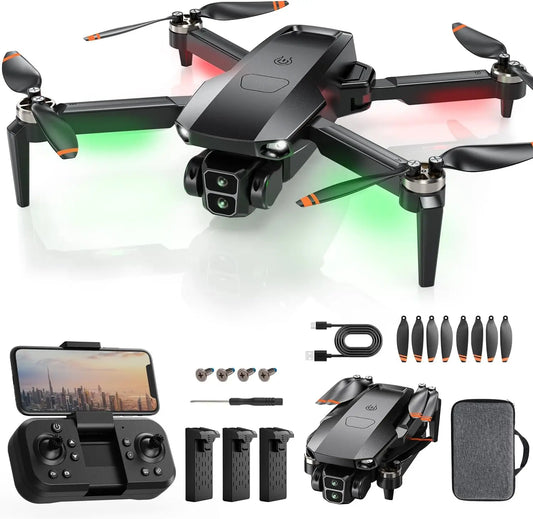4K Camera Drone for Adults and Kids, 60 Min Flight, FPV Foldable RC Quadcopter with Gesture Control, Ideal Gift in Black