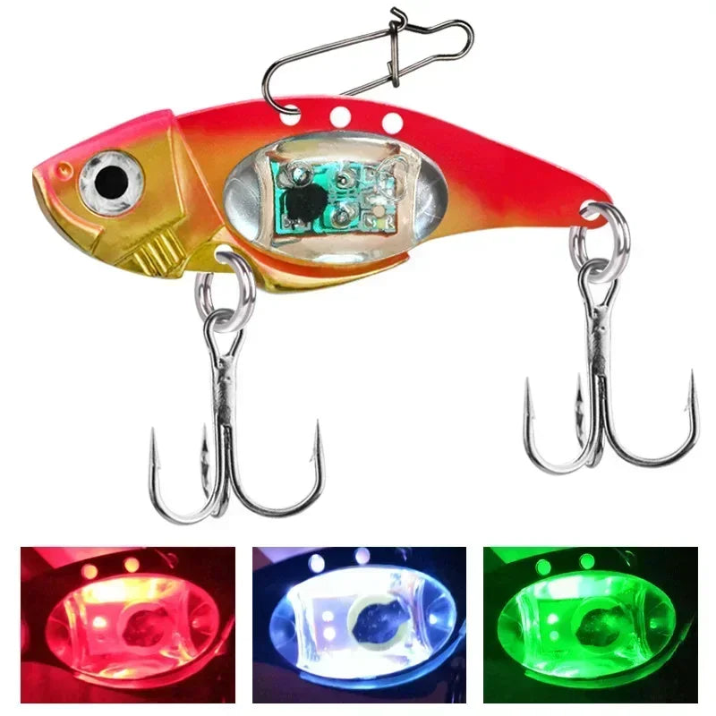 Led Fishing Lures Electronic Spoons Underwater Flasher Fishing Bait Squid Carp Luminous Lure Bait For Freshwater Saltwater