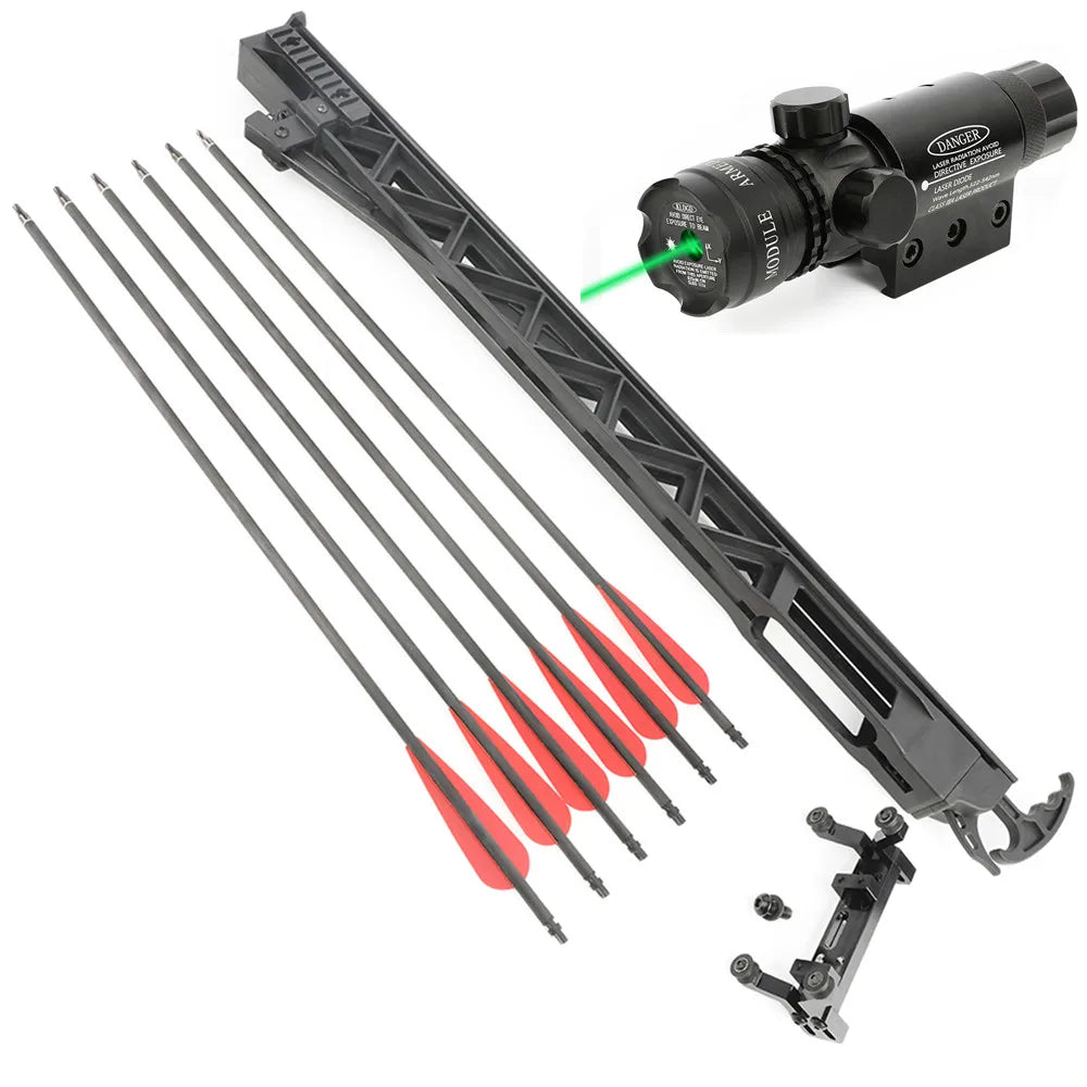 Compact Arrow Launcher Compound Bow Archery Launcher Track Laser Sight Scope Pure Carbon Arro ...