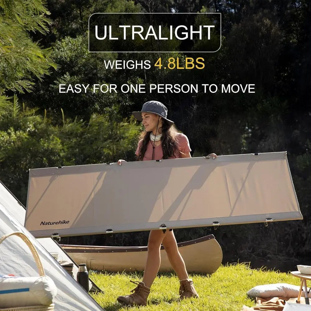 Ultralight Folding Camping Cot,Easy Assembly Portable Bed with Carry Bag,330lbs Load for Camping,Mountaineering and Hiking,Khaki