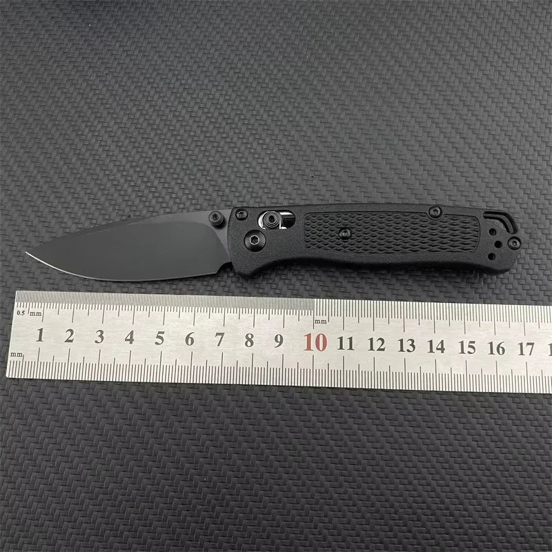 BM 533-3 MINI Bugout Nylon Wave Fibre Handle Axis Lock Folding Outdoor Pocket Knife EDC Camping Hunting Tools