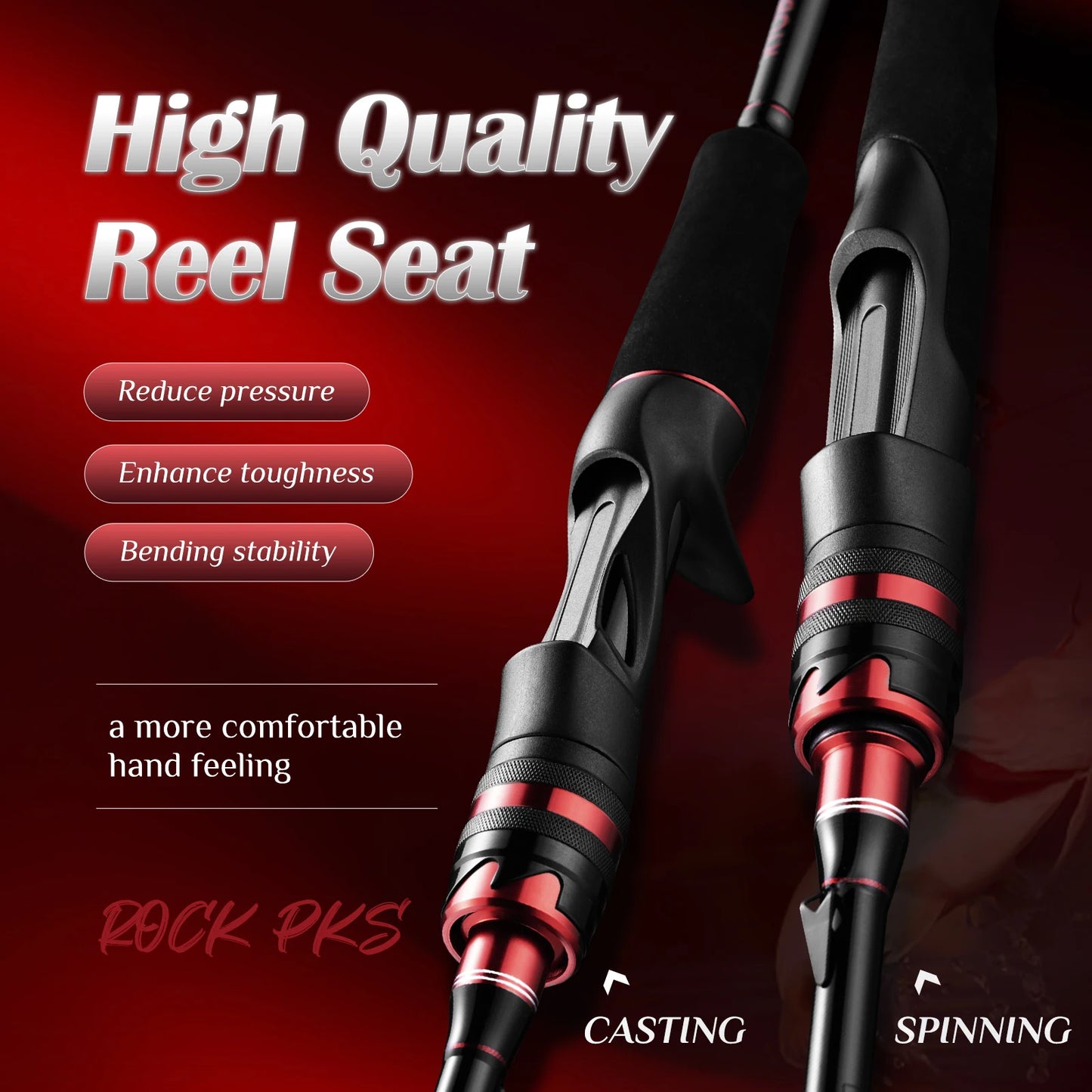 Rooblinos ROCK Lure Fishing Rod 1.98m 2.13m 3.0m Spinning Casting Freshwater Rod 3 Section Casting Fishing Rod Carbon Fiber