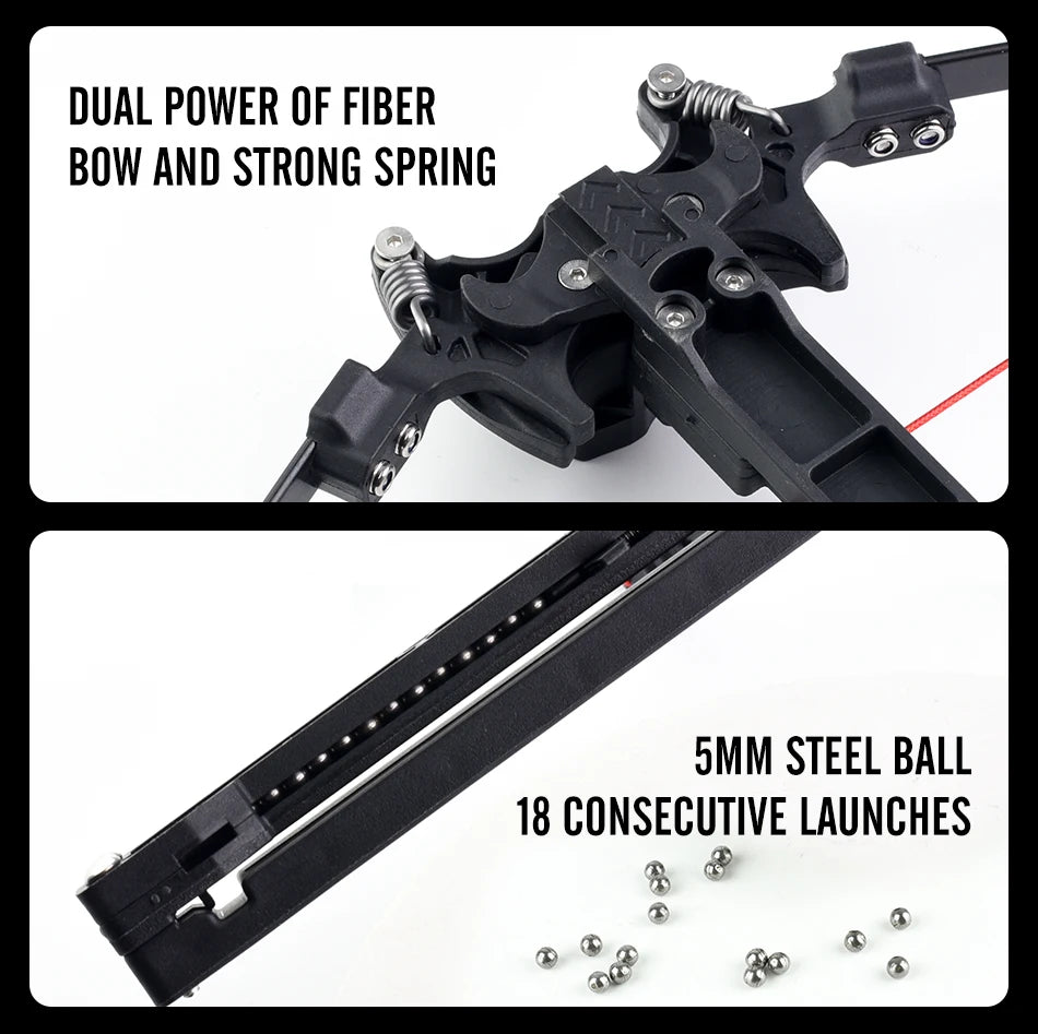 Steel Ball 18 Continuous Firing Compound Bow, Arrow Shooting Dual-purpose Folding Bow and Recurve Bow, Outdoor Shooting Sport