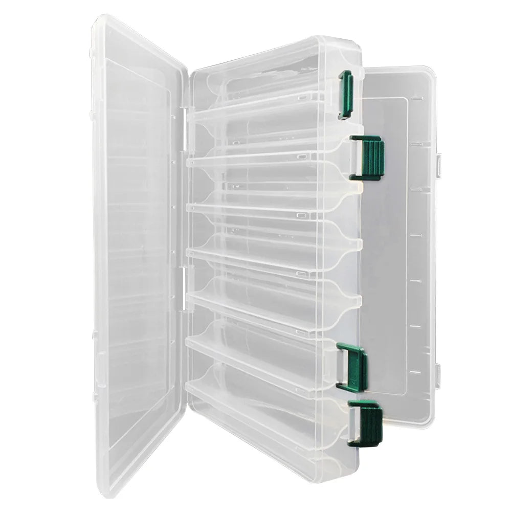 14 Grid Fishing Tackle Storage Box Portable Double Sided Fishing Tool Storage Box Multifunctional for Fish Hook Lure Fake Bait