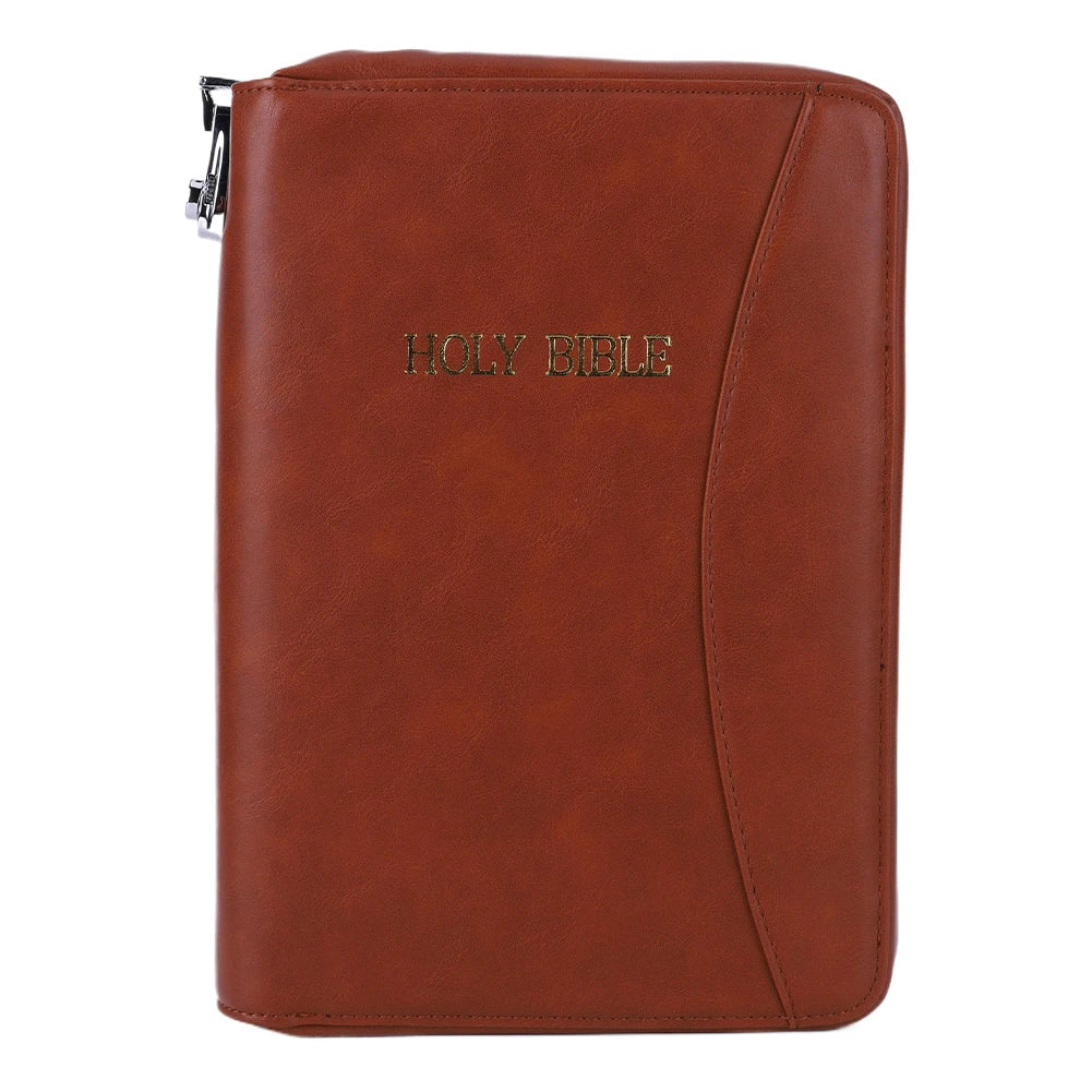 Lockable Soft Pistols Case Holy Bible Leather Gun Bags Concealment Organizer for Glocks&Small Handguns Storage