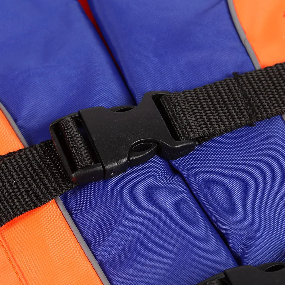 Life Vest with Whistle Adjustable Size Fishing Swimming Water Sports Life Jacket
