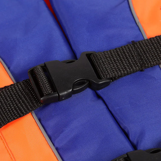 Life Vest with Whistle Adjustable Size Fishing Swimming Water Sports Life Jacket