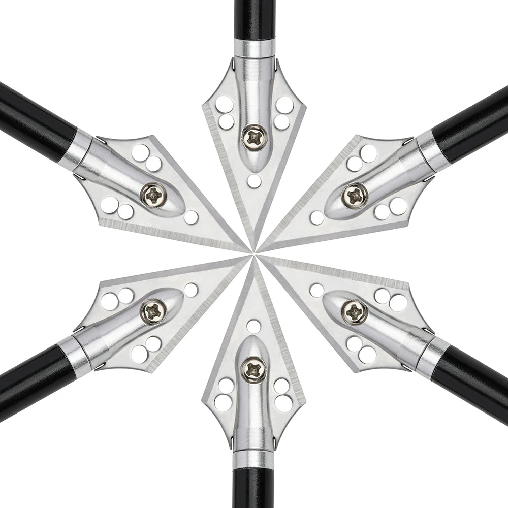 12pcs Archery Aluminium Arrows Black/Gold/Red 6.7 inch Crossbow Bolt Blade Arrowheads Hunting Shooting Target Outdoor Sports
