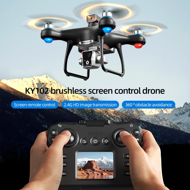 Brushless RC Drone Screen Control 5G HD Image Transmission 360° Infrared Obstacle Avoidance Optical Flow Barometer Positioning 150M Remote Range Aerial Drone