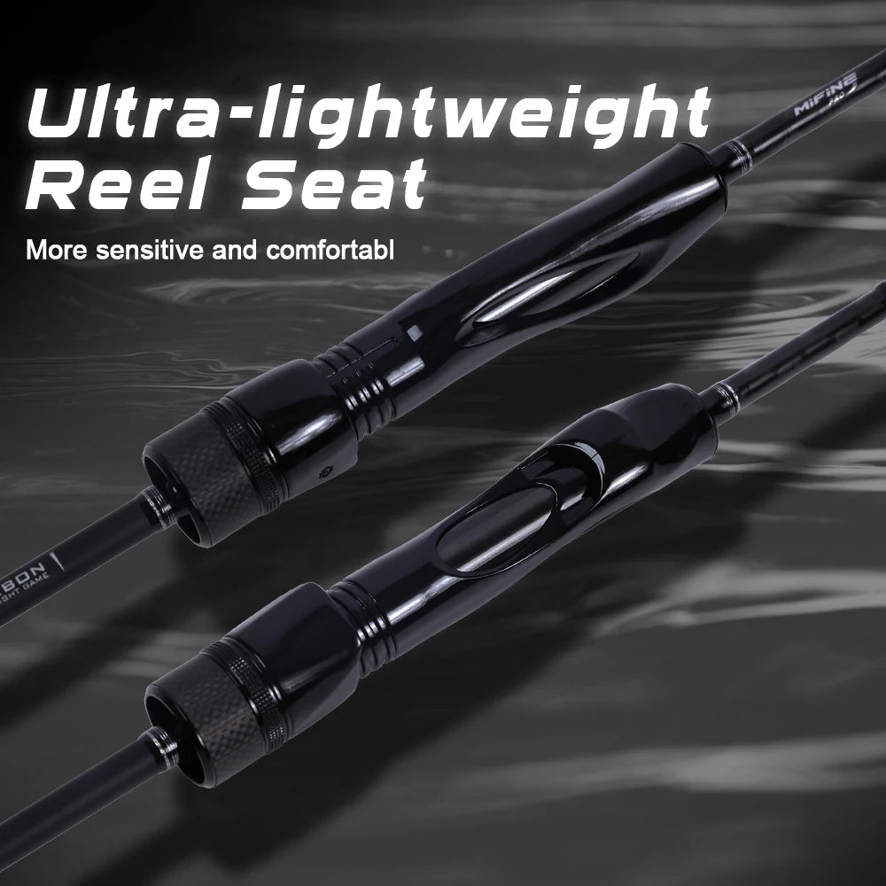 MIFINE MICROBITE Ajing Spinning Rod XUL-UL Fishing Rod 3g/5g for Saltwater Freshwater Light Rock Fishing FUJI Ring