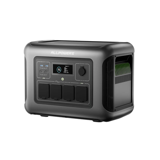 ALLPOWERS R1500 LITE Portable Power Station 1056Wh LiFePO4 Battery 1600W (3200W peak) AC Output Solar Generator for Camping RV