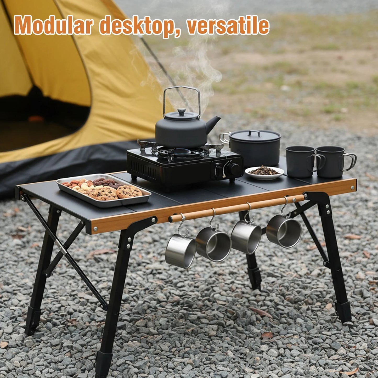 Ultralight Aluminum IGT Folding Camping Table Portable Outdoor Table with Carry Bag for BBQ Grill Picnic Travel Fishing Supplies