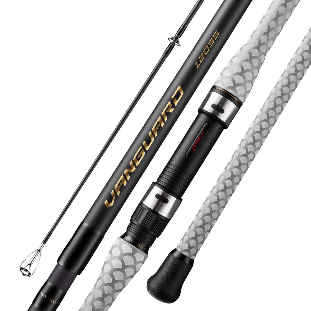J-BARZILLAI VANGUARD Carbon Surf Spinning Fishing Rod, Ultra-Light High-Sensitivity Graphite Pole Saltwater/Onshore Surf Fishing