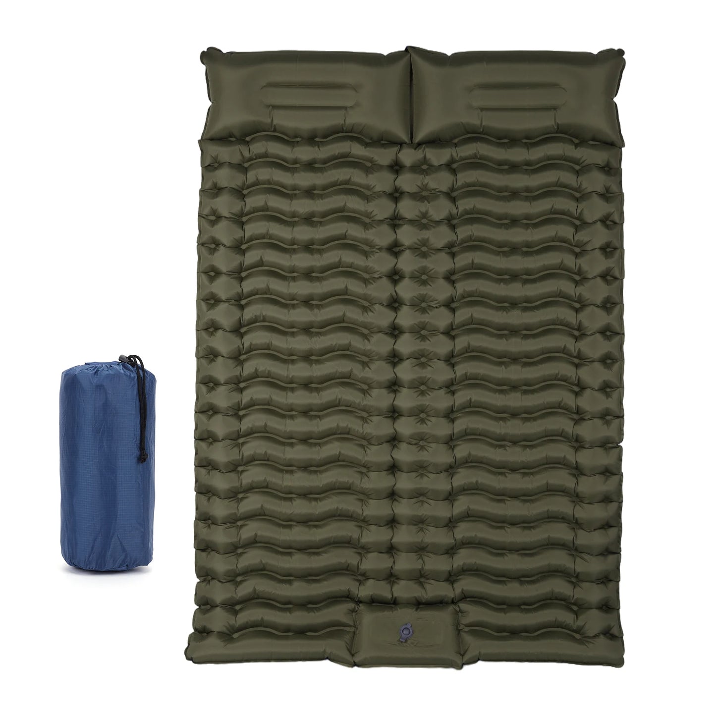 Camping Air Mattress Double Inflatable Mattress Extra Wide Sleeping Pad Ultralight Folding Bed Sleeping Mat Car Travel Mat