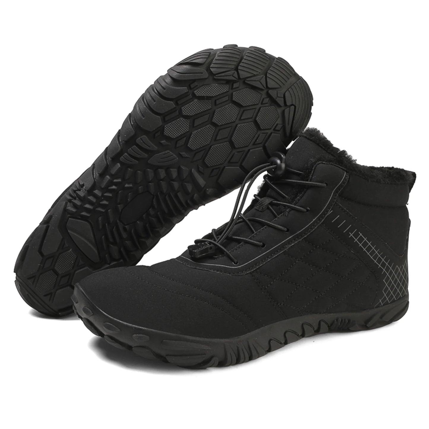 Plus Size Barefoot Hiking Boot Thermal Ankle Bootie Anti-slip Casual Sneakers Thickened for Men Women