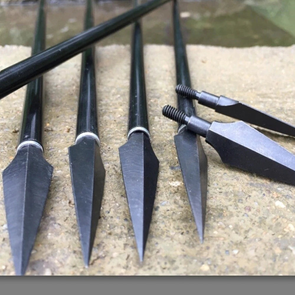12/20pcs Arrowheads High Carbon Steel Broadheads 150Grain Arrows Tips Archery Compound Bow Recurve Bow Crossbow Hunting Shooting