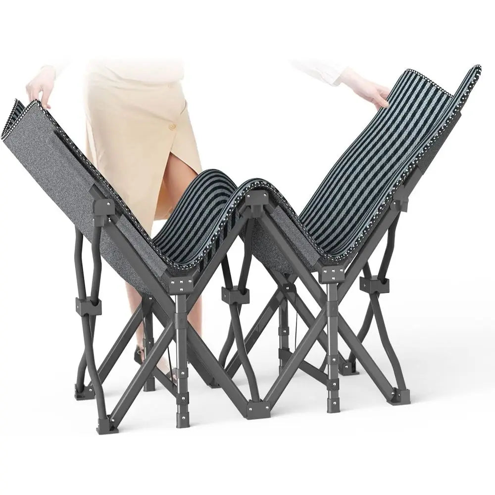 Portable Adult Cot with Cushion Comfort, Tent-Friendly Sliding Bed, Lightweight with Carry Bag, Supports Up to 450 lbs