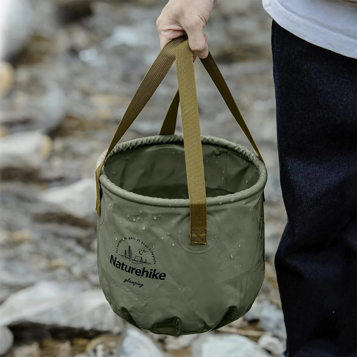 Naturehike Folding Bucket Portable Outdoor Multifunctional Collapsible Water Basin for Camping Fishing Hiking Storage Bucket