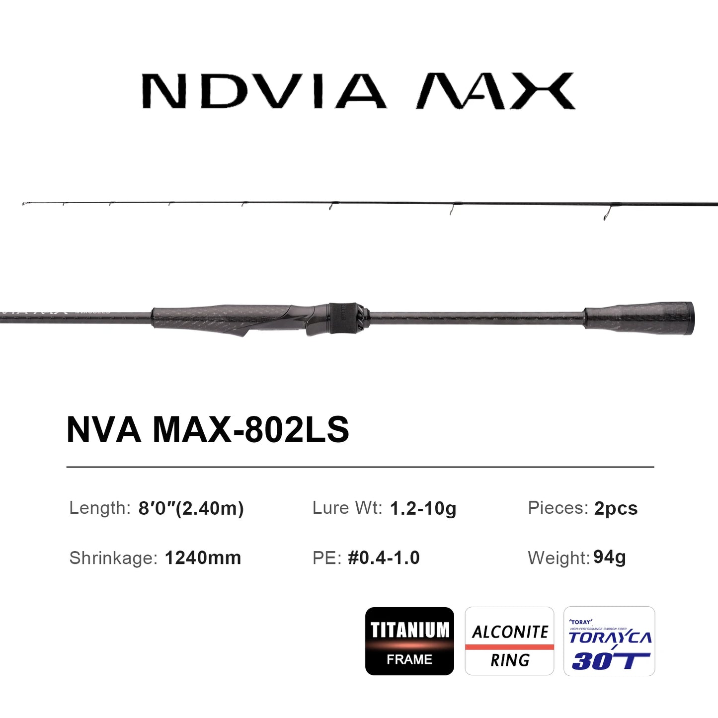PURELURE NEW NDVIA MAX Ajing And Eging Tubular Tip 8FT 8.3FT 8.6FT 1.2-10G Soft Lure And EGI F/MF Action Perch Pike Zander Squid