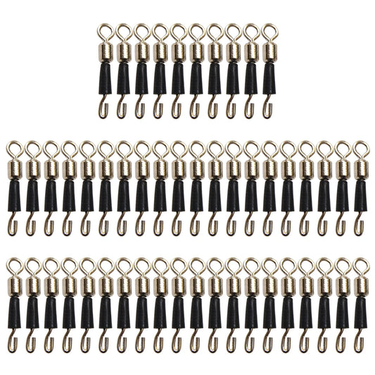 50pcs Fishing Ball Bearing Swivel Solid Rings Fishing Connector Fishing Tackles