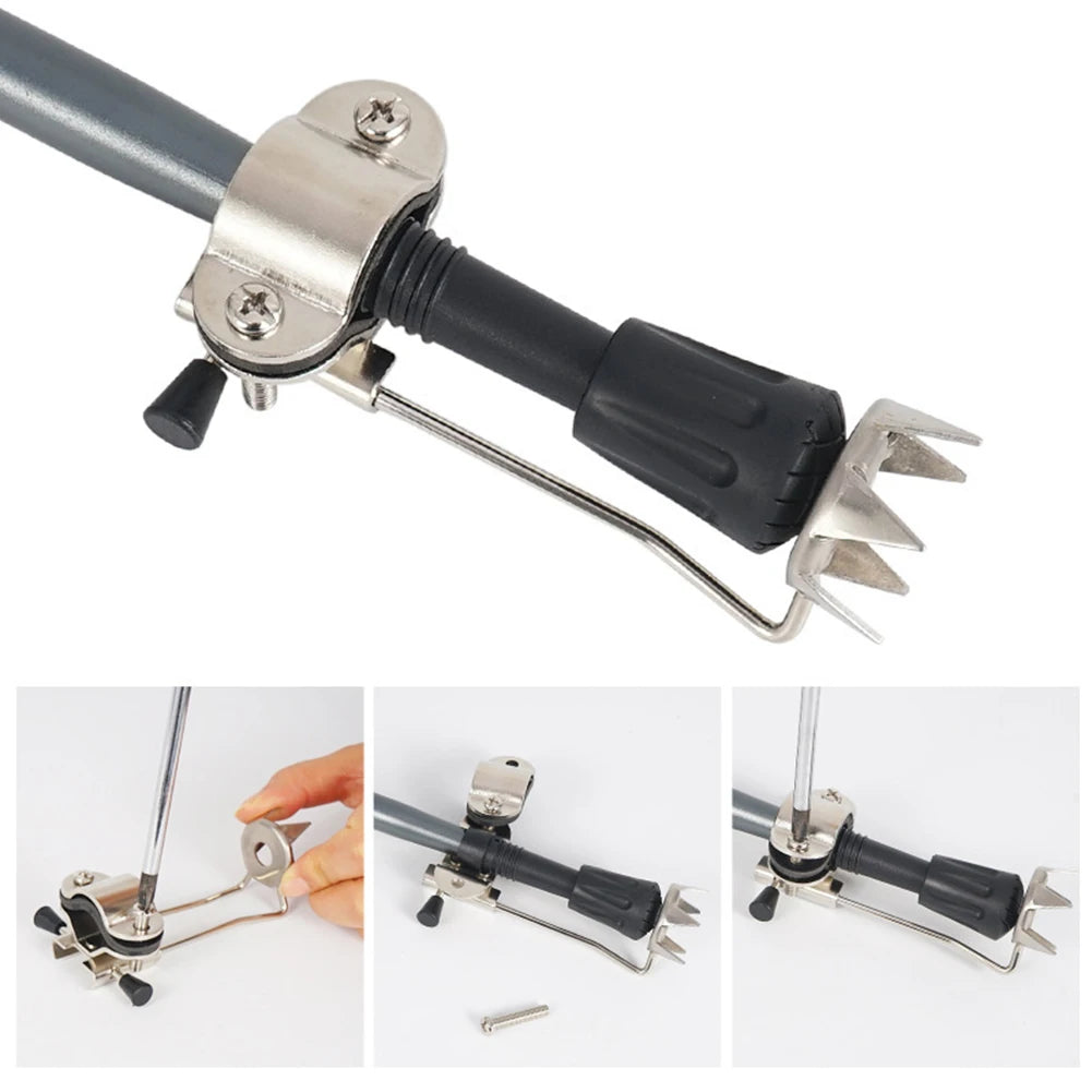 Hiking Grip Crutches Stainless Steel Climbing Ice Crutches Anti-skid Non Slip for Winter Outdoor Snow for Mountaineering