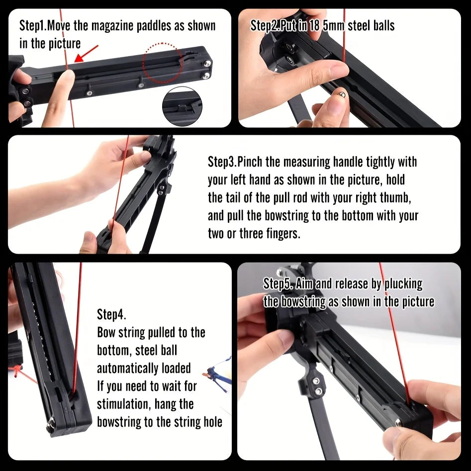 Steel Ball 18 Continuous Firing Compound Bow, Arrow Shooting Dual-purpose Folding Bow and Recurve Bow, Outdoor Shooting Sport