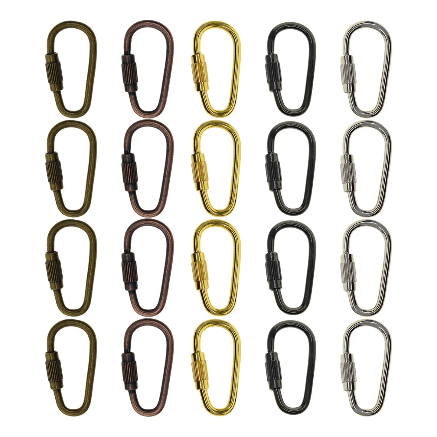 Mini Carabiner Clip Durable Steel Snap Hook Locking D Ring for Bag Strap Keychain Outdoor Equipment
