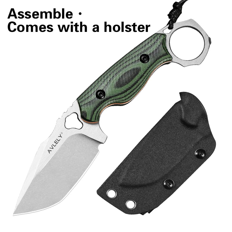 High-Quality DC53 Steel Fixed Blade Knife G10 Non-Slip Handle with K-Sheath for Hunting Camping Outdoor EDC Tool Straight Knife
