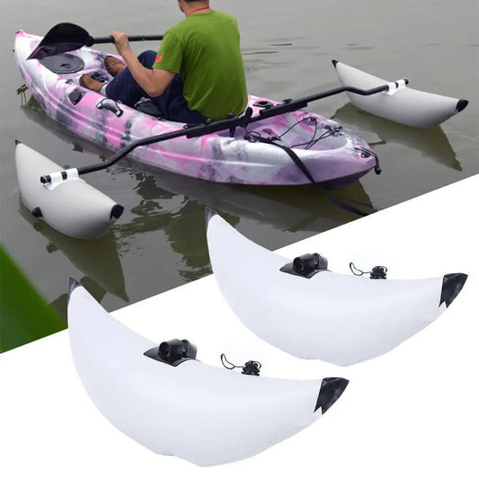 2x PVC Inflatable Outrigger Kayak Canoe Fishing Boat Float Tube Stabilizer Kit