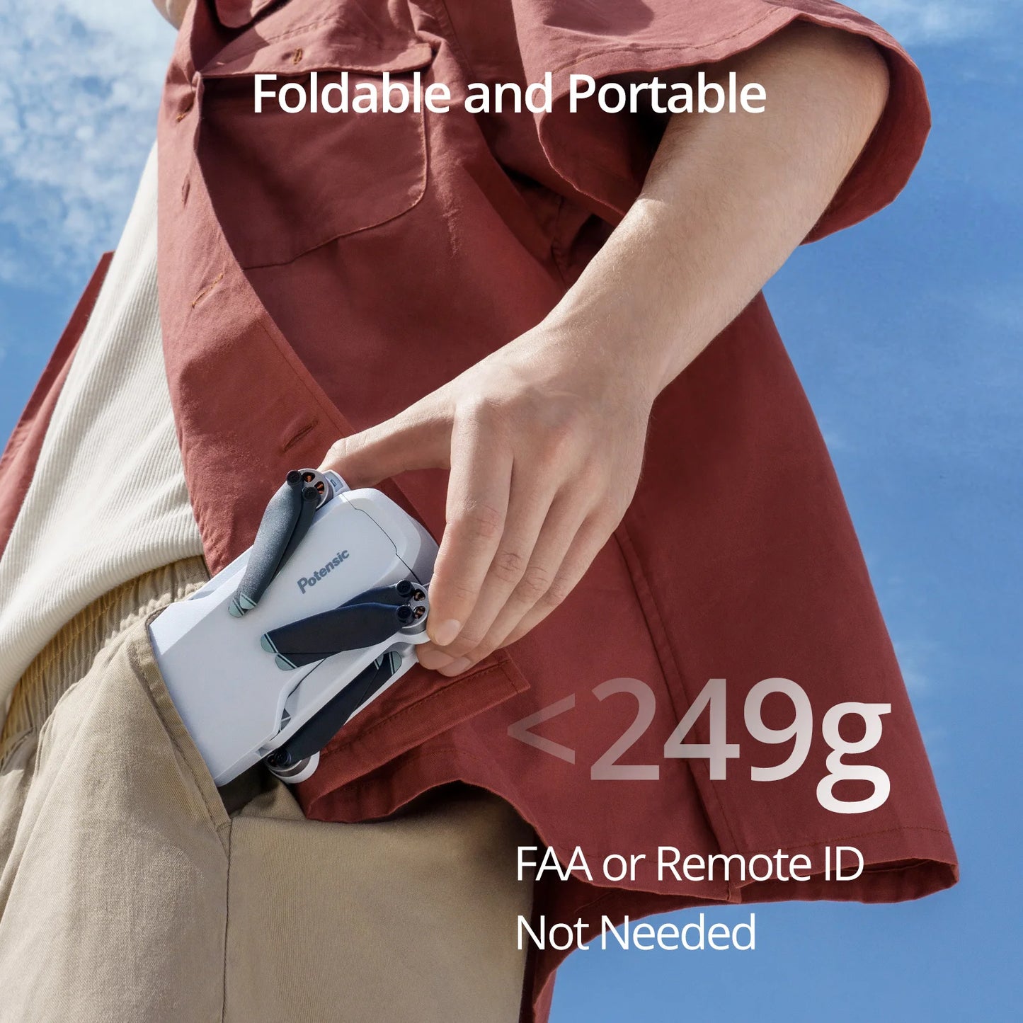 Potensic 3-Axis Gimbal 4K GPS Drones Under 249g Max 6-KM for Adults and Beginners ATOM