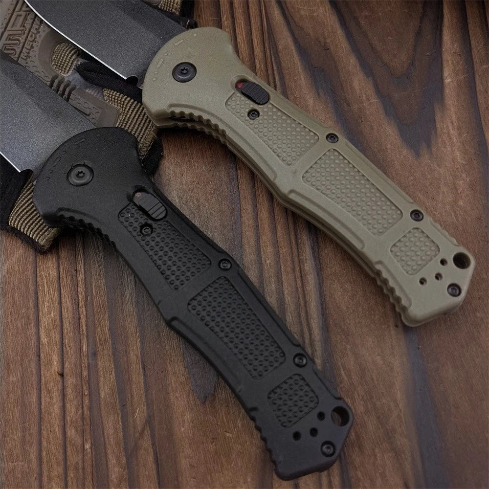 Portable Outdoor Pocket Knife D2 Blade Nylon Fiber Handle Camping Fruit Folding Knife EDC Jungle Hiking Adventure Survival Tool