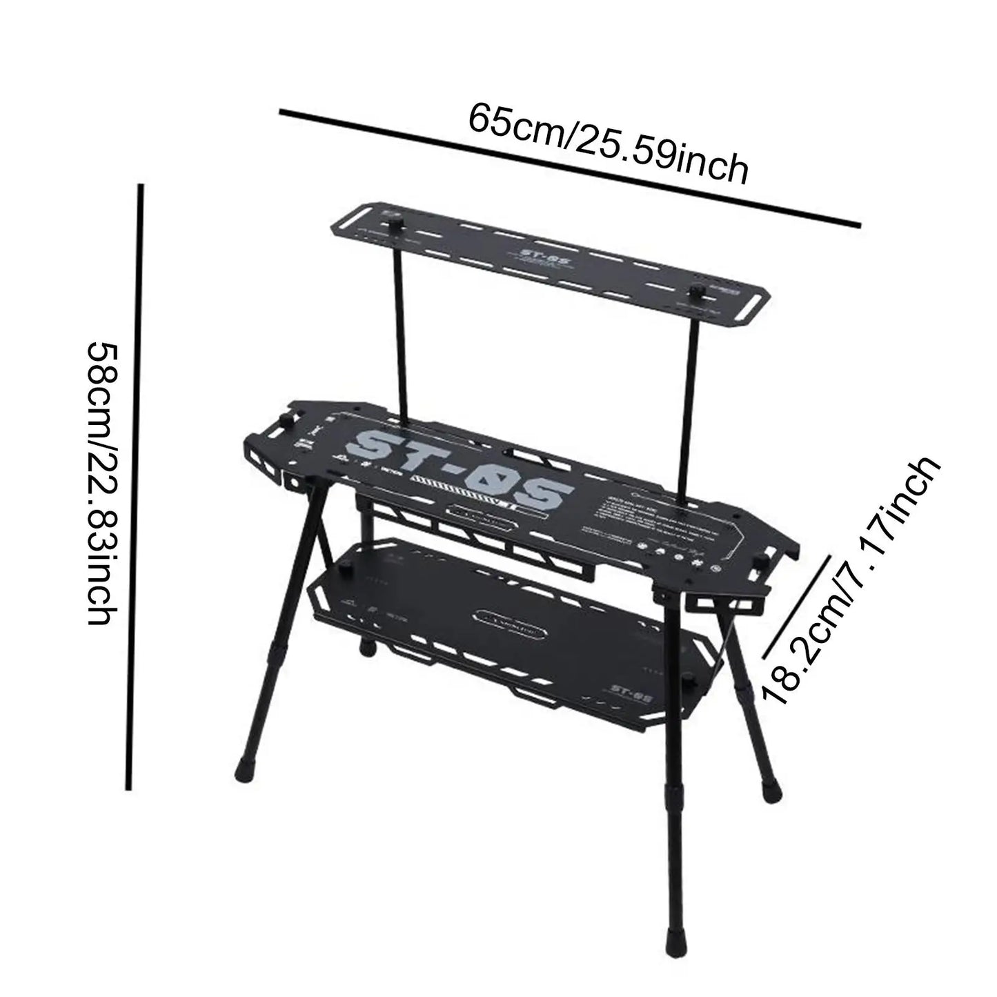 Igt Combination Table Multifunctional Camp Table Lightweight Folded Grill Table for Picnics Garden BBQ Mountaineering Fishing