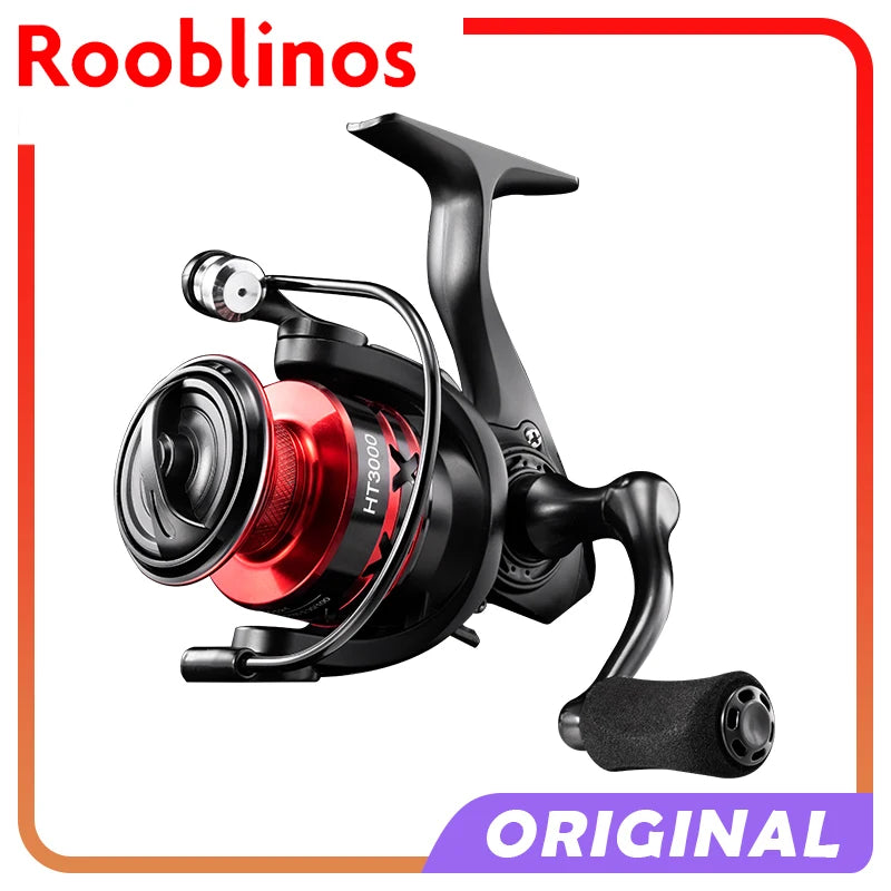 Rooblinos HT 5.2:1 7+1BB Spinning Reels Metal Spool carretilhas de pesca Reel for Fishing Accessories Peche