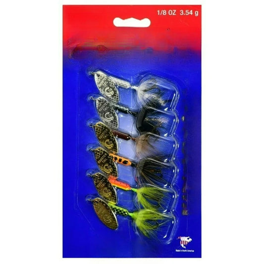 Spinner Trophy Fishing Lure Kit, Assorted Colors, 1/8 oz., 6 Count