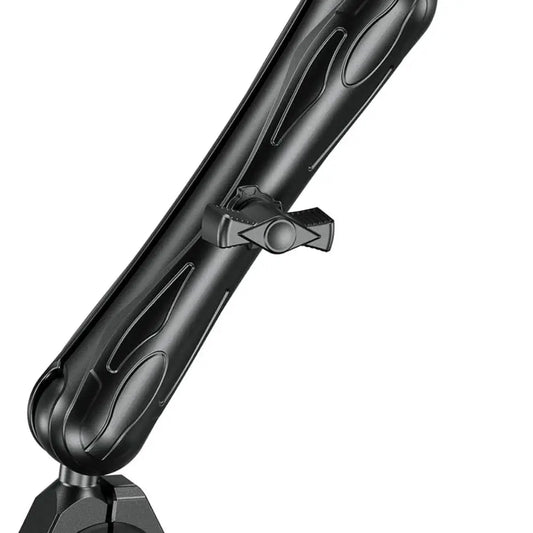 Aluminum Alloy 1.5" Ball Fish Finder Mount with Bar Clamp Base Fit 1.5'' 1.75'' 1.85'' 2'' 2.1'' Round Rail, 9.1" Long Arm Marin