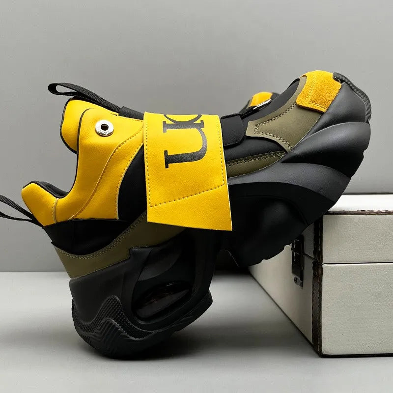Cross-border large-size thick-soled anti-slip casual shoes, suitable for couple sports shoes, casual high-top shoes