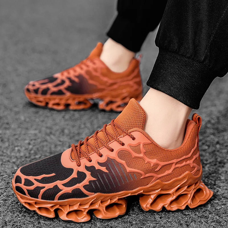 Men's shoes with a woven mesh surface, breathable, trendy and fashionable, large-sized men's shoes, versatile and casual