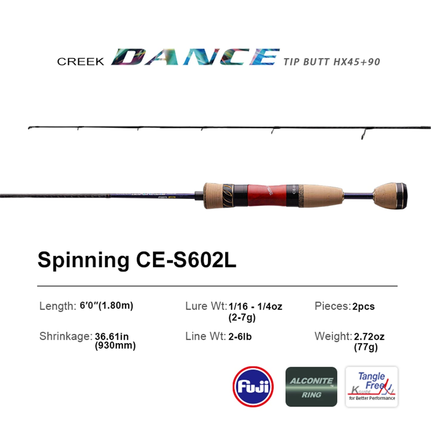 PURELURE CREEK DANCE Trout Rod BFS Fishing Casting UL Spinning Light Travel Rod Stream Ejection Rod Fuji Alconite Ring Perch