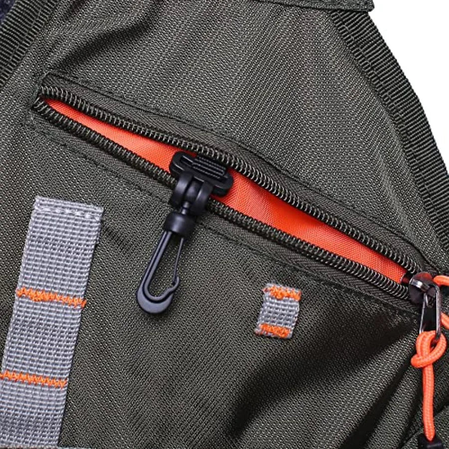 Fishing Vest for Men and Women Outdoor Activity Fly Bass Fishing Vest Backpack Army GreenFV02