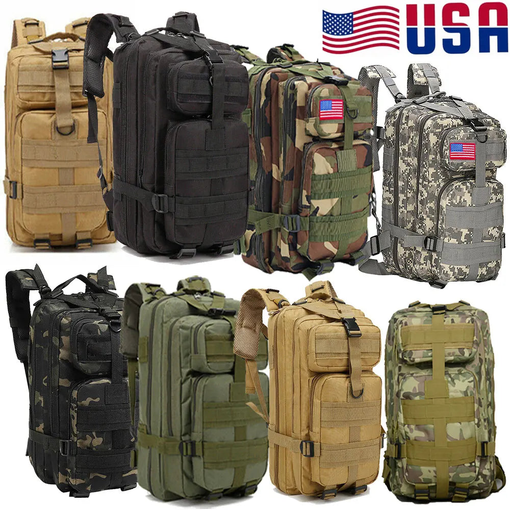 3P Tactical Backpack 20L-25L 1000D Nylon Outdoor Hiking Camping Traveling Fishing For Men Hunting Molle Bag Sport Rucksacks