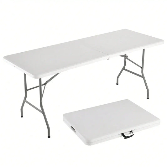 4FT/6FT Plastic Folding Table, Shooting Table, HDPE Portable Picnic Table Outdoor, For Camping, Party, Wedding, Picnic